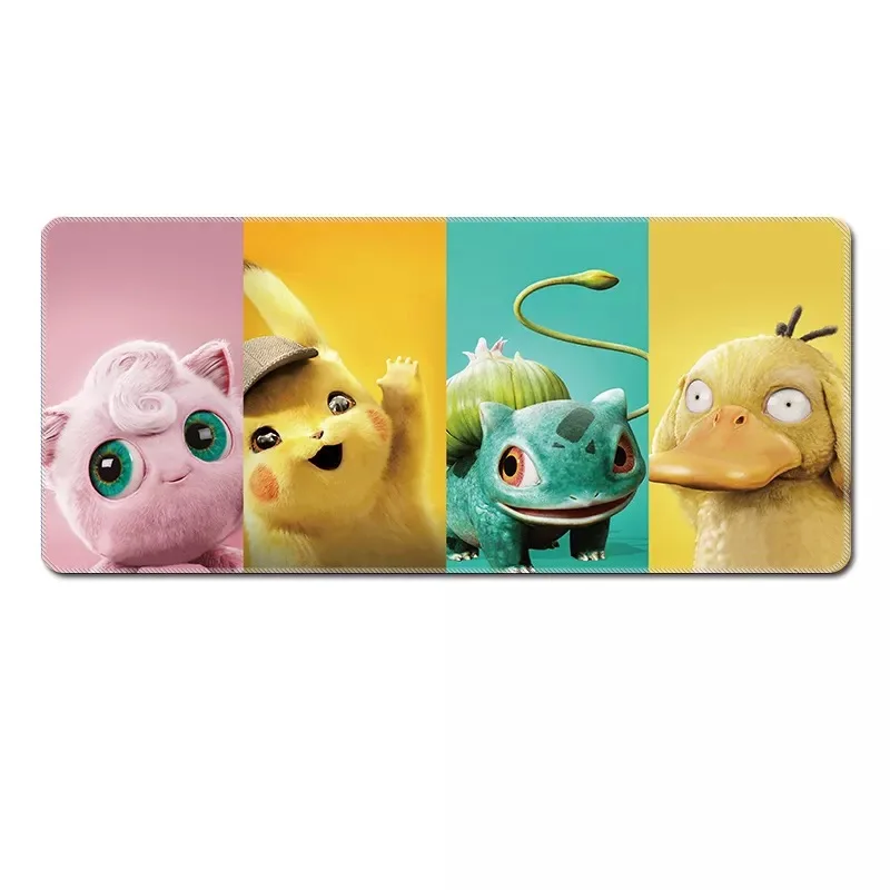 Pikachu custom design super large natural rubber original customized lock edge multi-color mouse pad