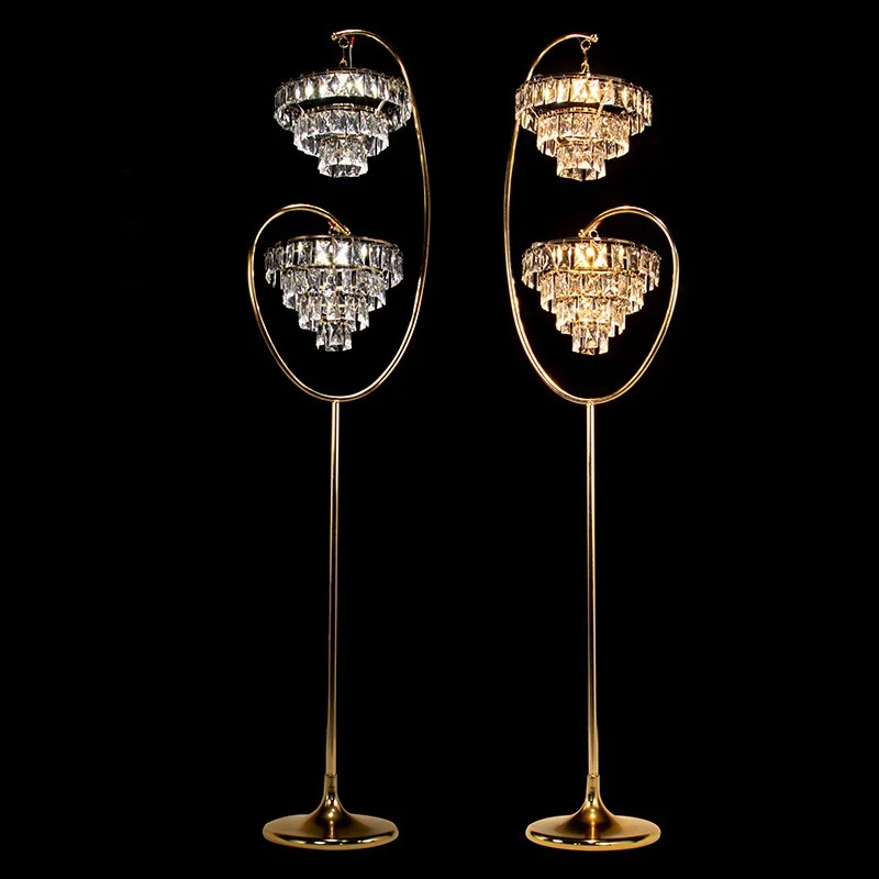 Wedding Decorative Floor Acrylic Chandelier Centerpiece Crystal Pendant Decor Light