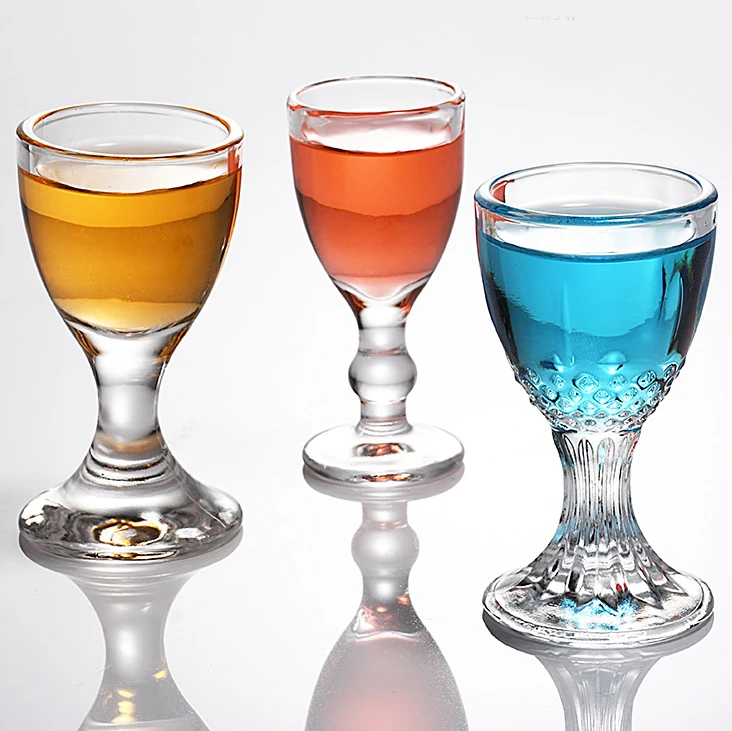 15ml/0.5oz tall thick long stem goblet shot glass with stem shot glasses