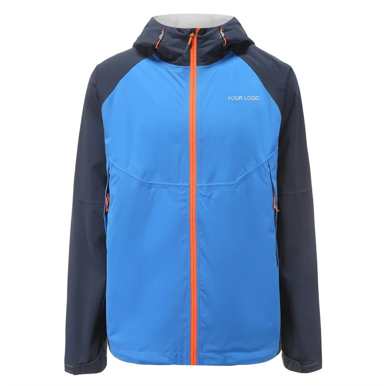 2021 Spring Custom Embroidered Logo Sports Waterproof Track Light Weight Hooded Foldable Running Jacket Men Windbreaker Jacket