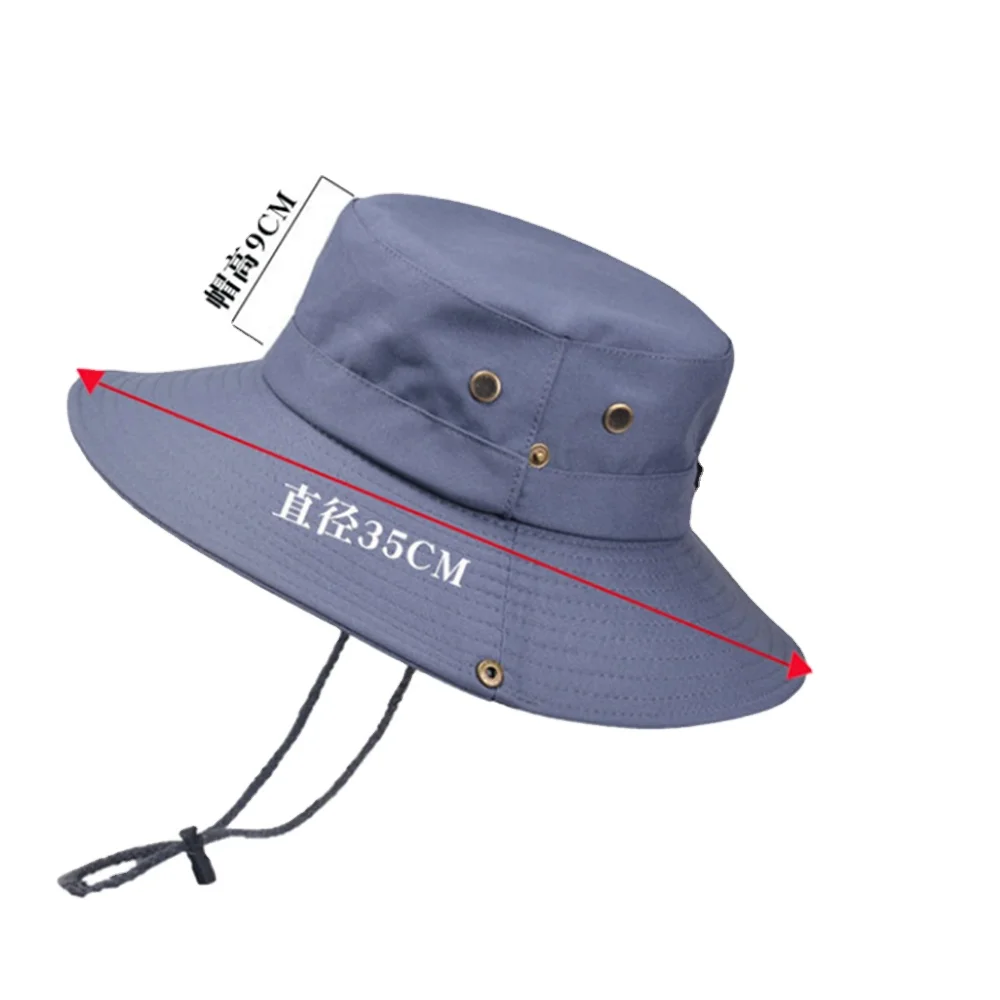 Waterproof Safari Hats Wide Brimmed Sun Protection Boonie Cap Jungle Bush Bucket Hat