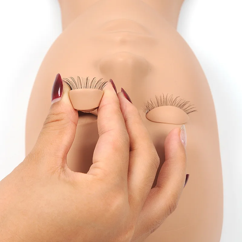 Mannequin Practice Make Up Eye Lashes for Salon Beauty Training