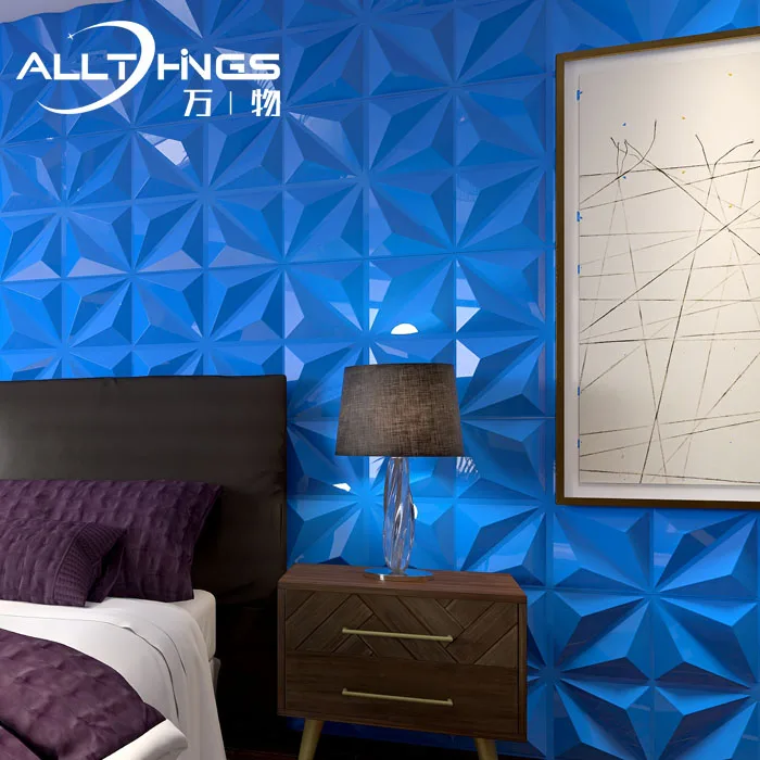 Various Colors Indoor Decorative Wallpaper luxury PVC 3D Wall Panel TV Background Wall Board With Cheapest Price