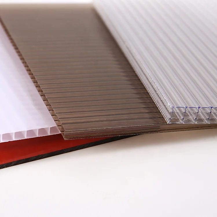 Polycarbonate Hollow Sheet Multiwall Greenhouse PC 4mm 8mm Sound proof Roofing Sheet Manufacturer Low Price