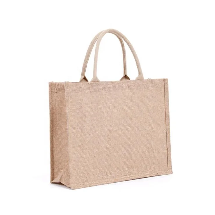 custom logo china wholesale eco large Burlap Hemp gift Shopping beach Tote Jute Bag