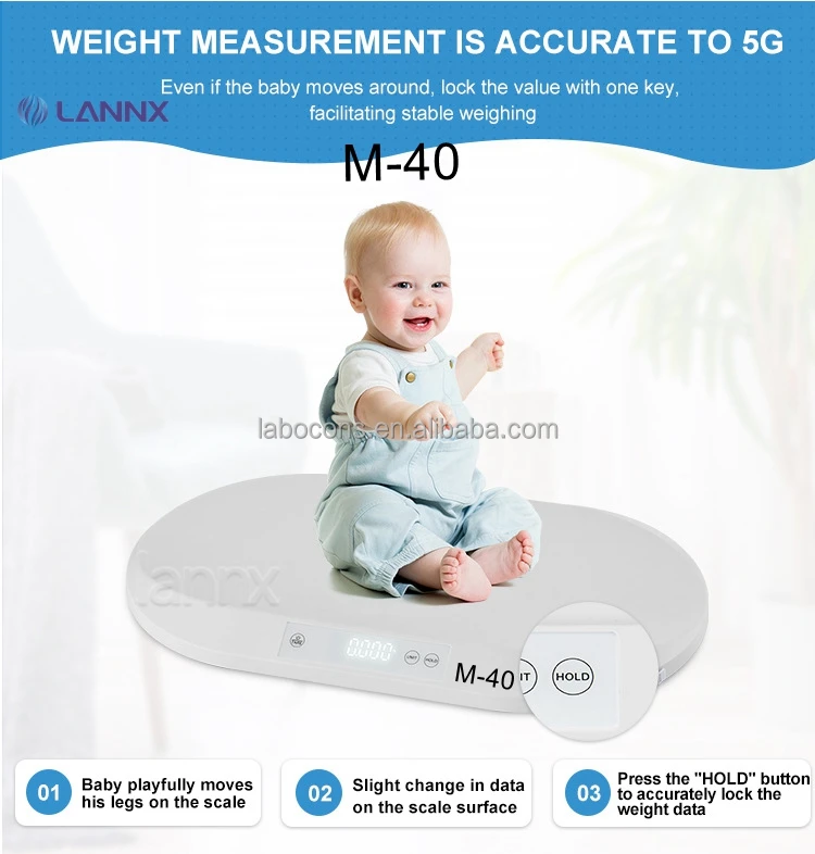 LANNX M-40 New baby weight scale with tape measure for children fast delivery in hospital Weight Toddler Grow weight scale