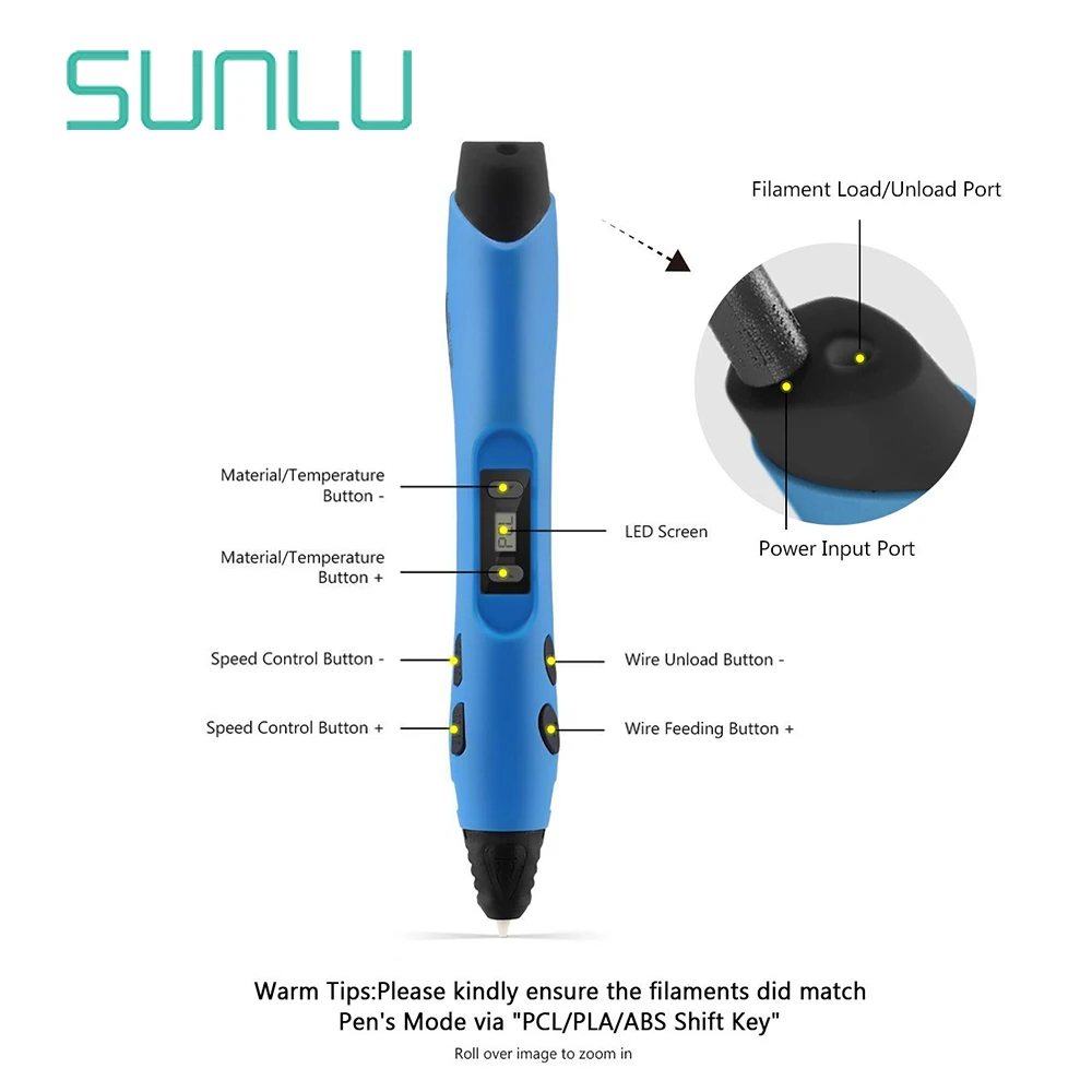 Educational toys 3d digital pen 3 d printing pen drawing printing with lcd screen