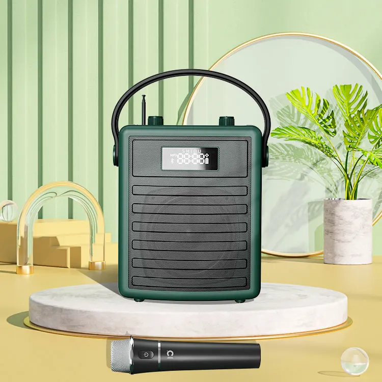 Active Audio Music Sound Box Wireless Powered Sub Woofer Karaoke Smart Portable Bluetooth Speaker With Microphone