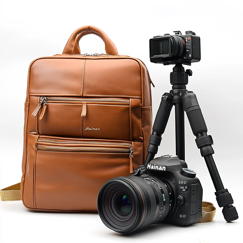 Custom Camera Bag Waterproof Multi Functional Large Capacity Photography DSLR Genuine Leather Camera Backpack