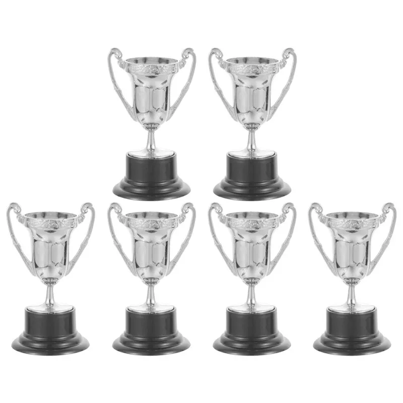 6 Pcs Mini Trophy Stage Performance Exquisite Small Plastic Playes Reward Decorative Simulated Decoration Props Party