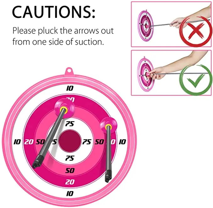 Bow and Arrow Toy with LED Flash Lights Archery Bow with 6 Suction Cups Arrows Target Indoor and Outdoor Toys Christmas Birthday