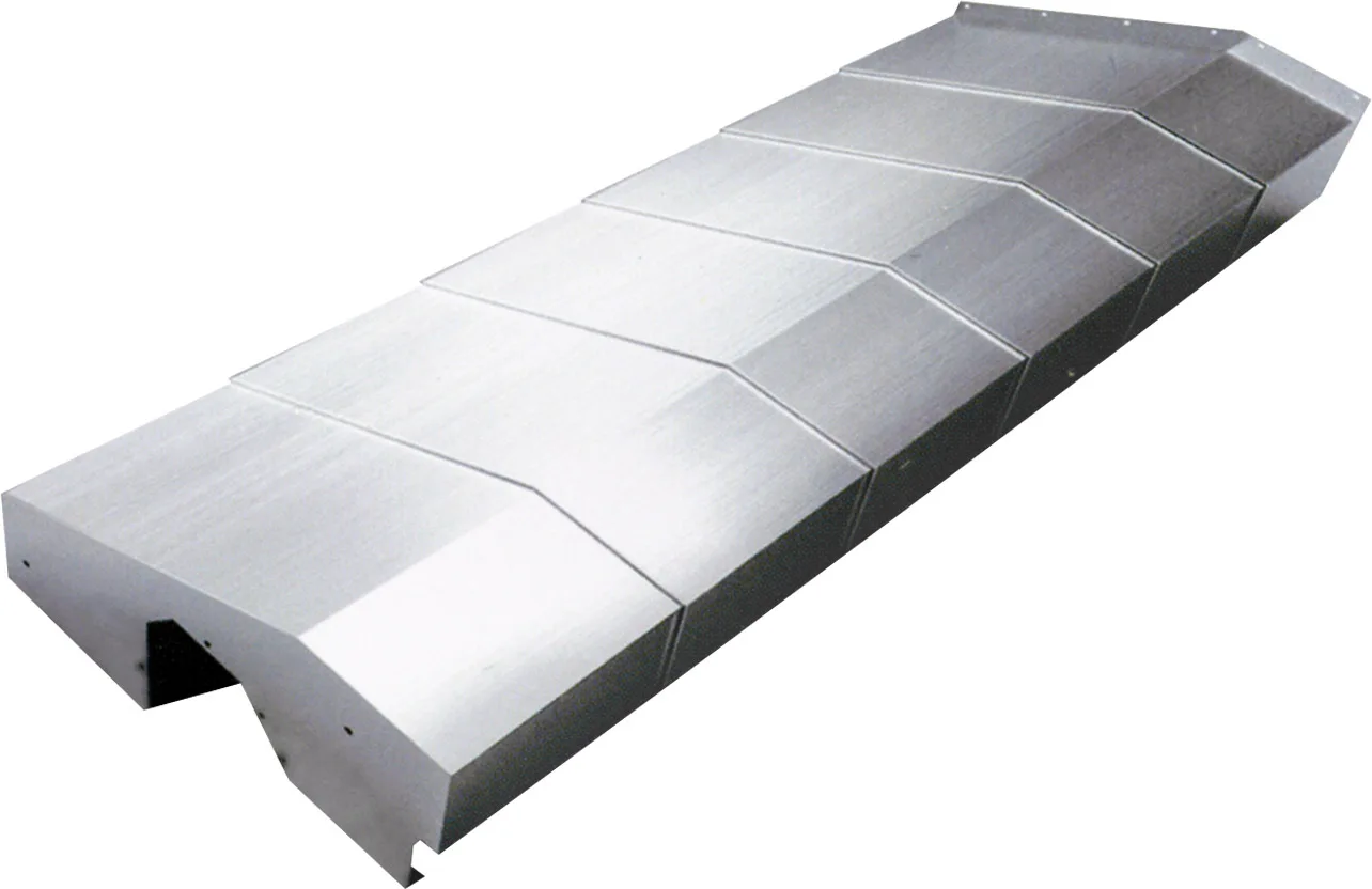 customized steel plate telescopic shield dust proof bellow cover guideway protection shield steel plate cover for CNC machine