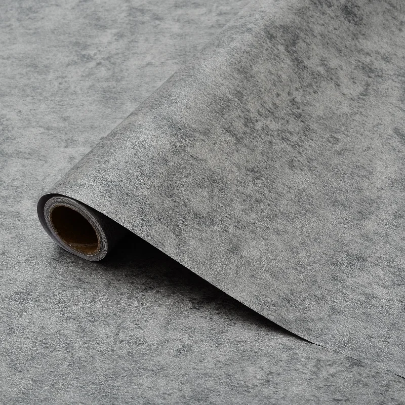 Modern Easy to Cut Anti-Slip Floor Mat Washable Damask Wallpaper Hotel Cement Grain Flooring Bedroom Living Room Floor Tiles