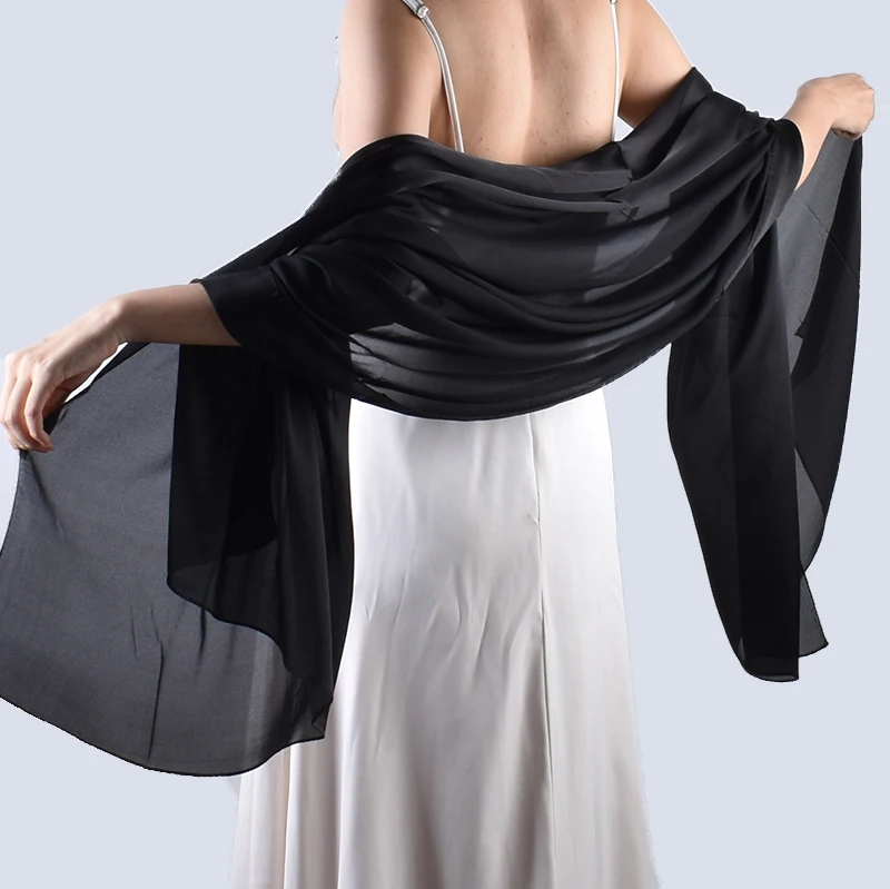 Factory Direct 2024 New Stock Solid Color polyester satin chiffon Shawl Wrap Long Thin satin shawl scarf for women