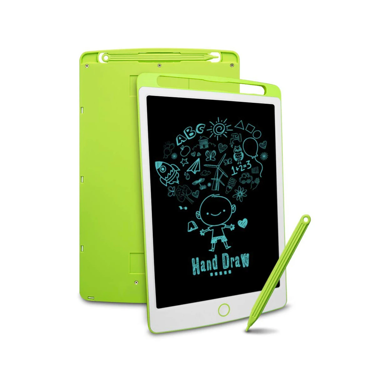 
POLICRAL 10 Inch Digital Drawing Memo Graphics Paperless Notepad LCD Writing Board for Kids 