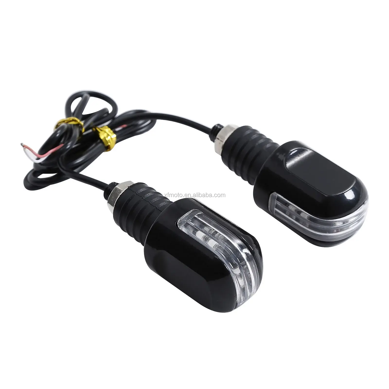 TCMT XF1406117-B 22mm Handlebar Grip Bar End LED Light Indicator Fit For Harley Chopper