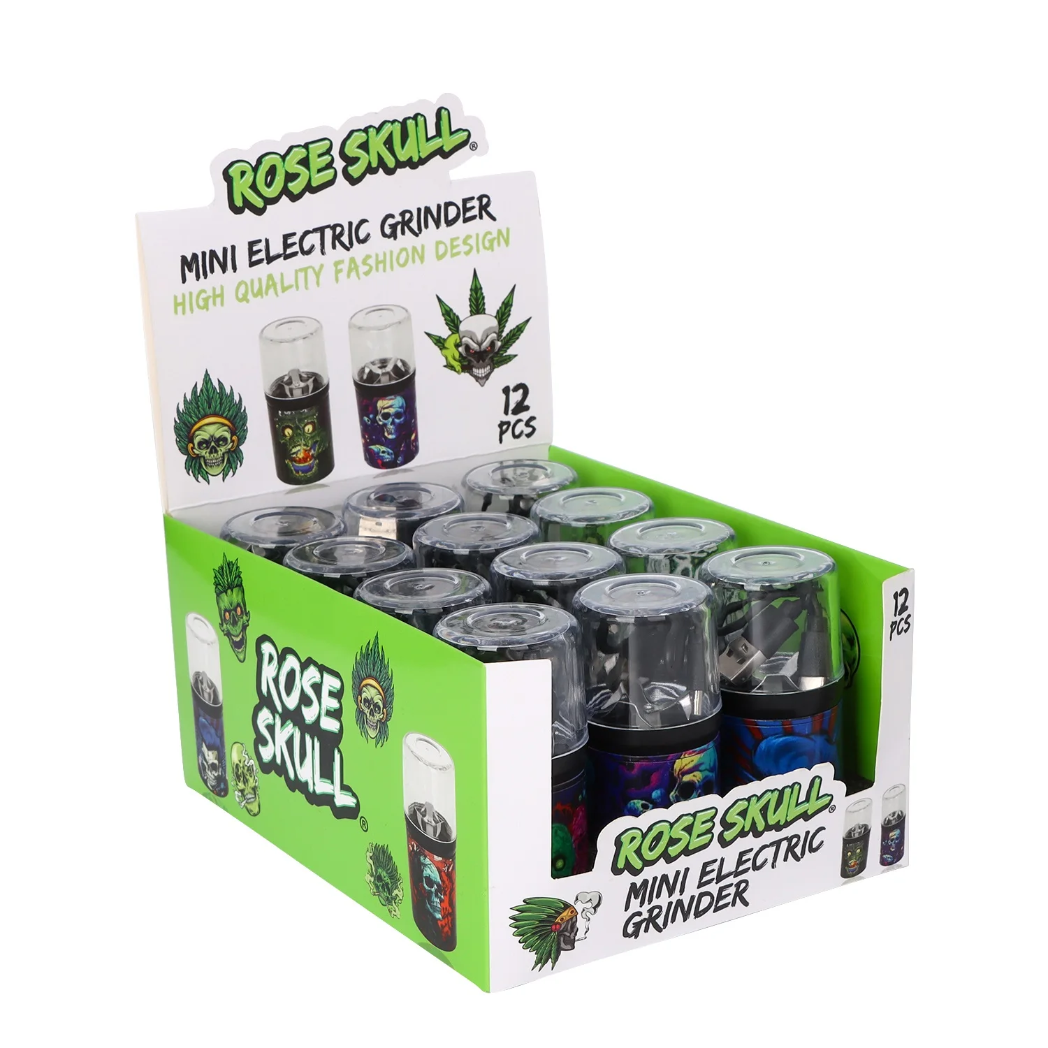 Rose New Design Electric Herb Grinder With Multiple Colors Plastic Electric Tobacco Grinder Supports Customization