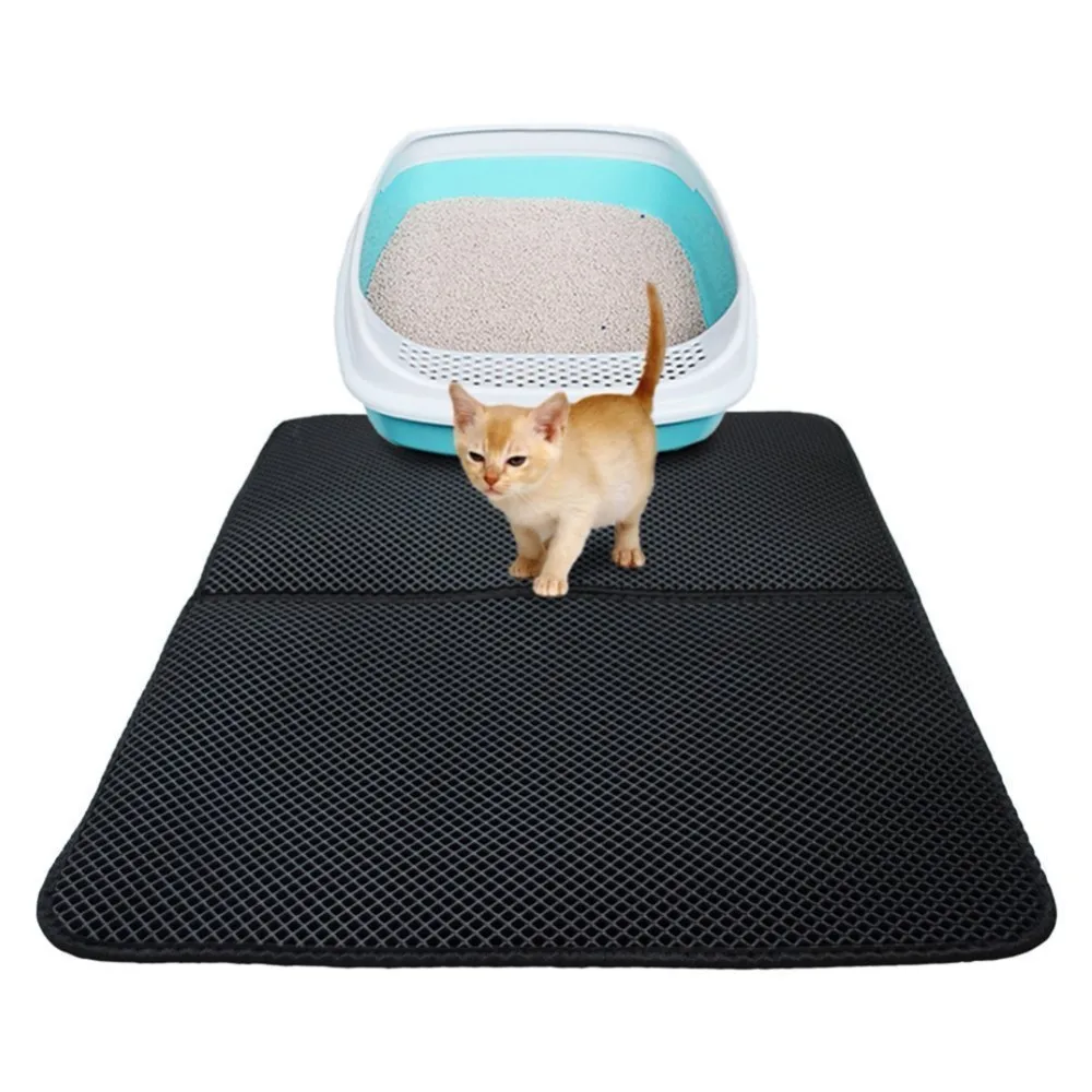 Eco Friendly Quality Easy Clean Non-Slip Honeycomb Double Layer Large Cat Litter Trapper Pet Waterproof Cat Litter Tray Mat