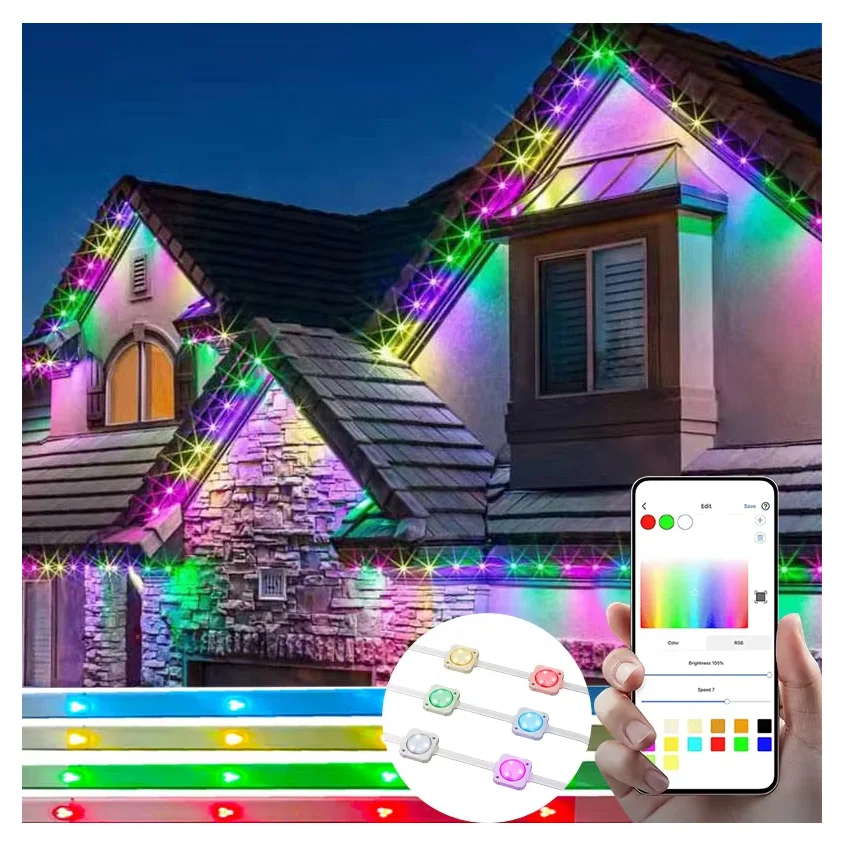 direct marketing permanent outdoor christmas lights 12v 24v 30mm rgb ic2904 WS2812  led point light source landscape lighting