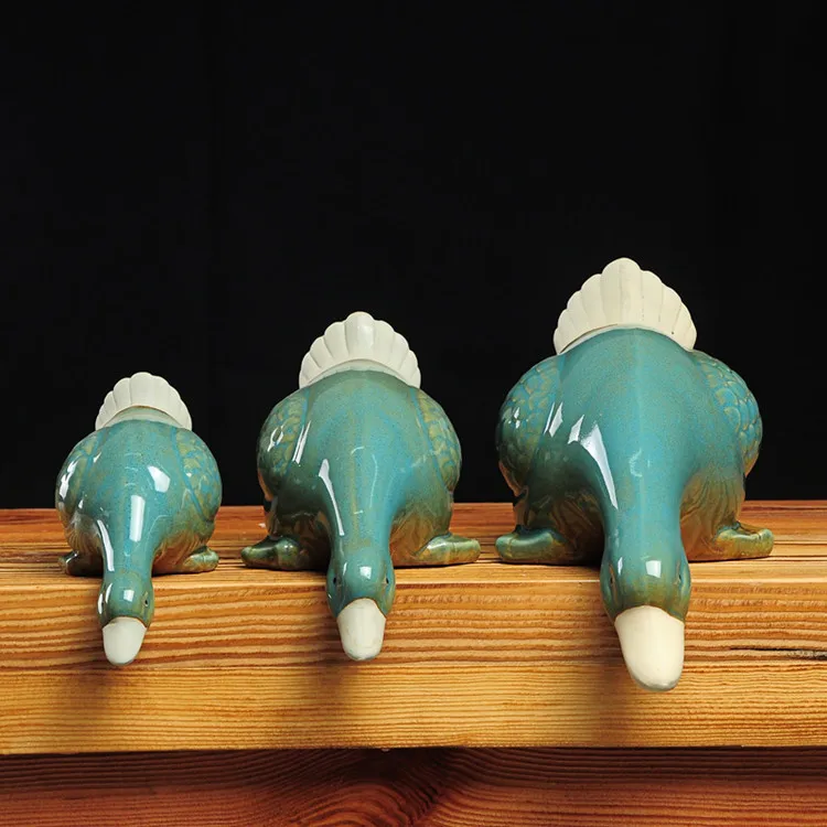 Wholesale Creative Ceramic Duck Crafts luxury home decor New Chinese Decorative Three-piece Set Home Decor Absorbent Duck