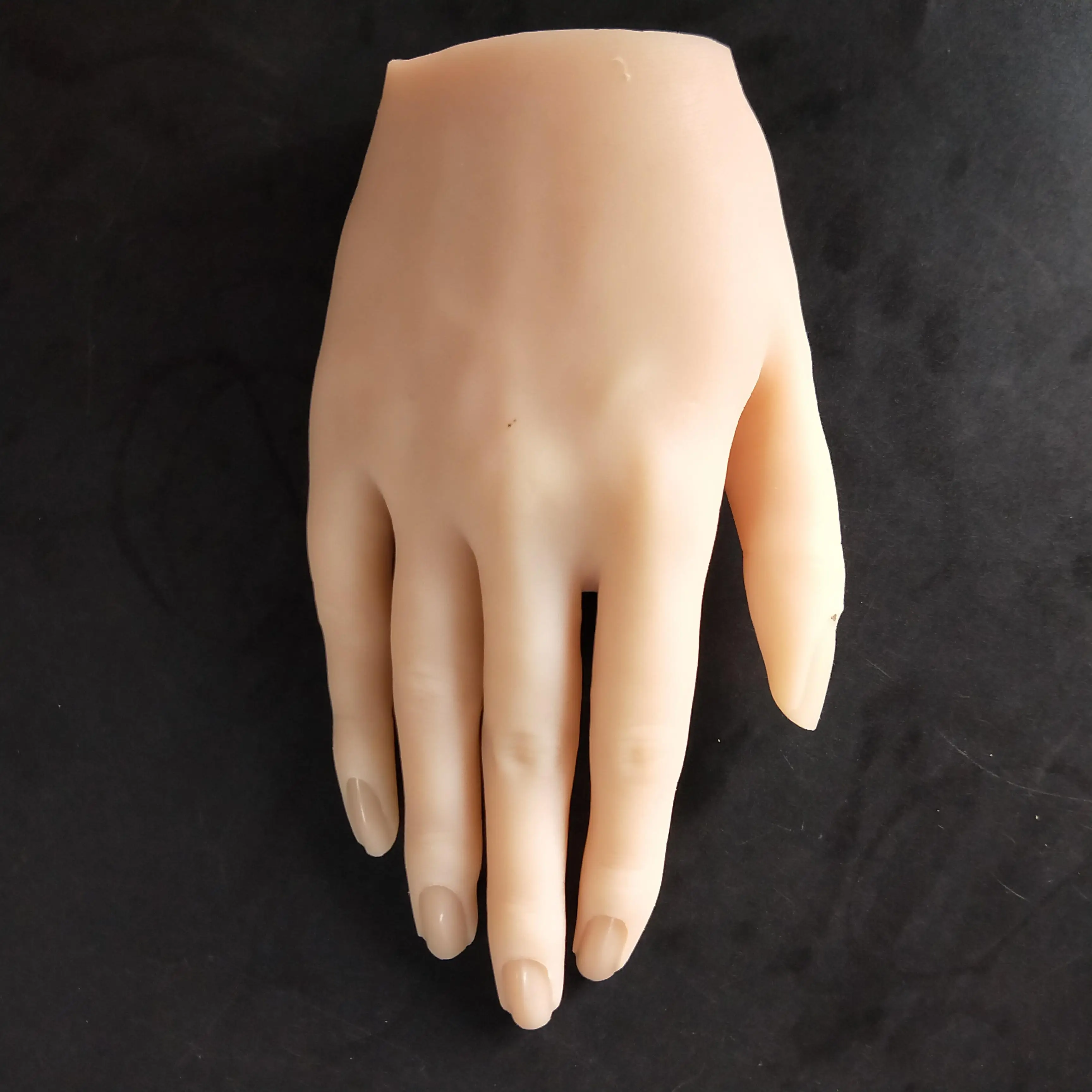 White Skin Movable Female Finger For Nails Practice Silicon Hand Model
