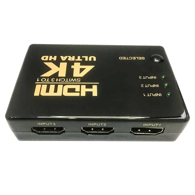 3x1 HDMI Switch 4K@60Hz EDID emulators in every input ports HDR 10 Compliant with HDCP 2.2 3x1 HDMI Switch 4K@60Hz