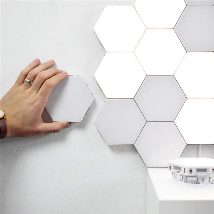 Creative DIY Colorful Quantum Lamp Led Hexagonal Lamps Modular Touch Sensitive Wall Light the