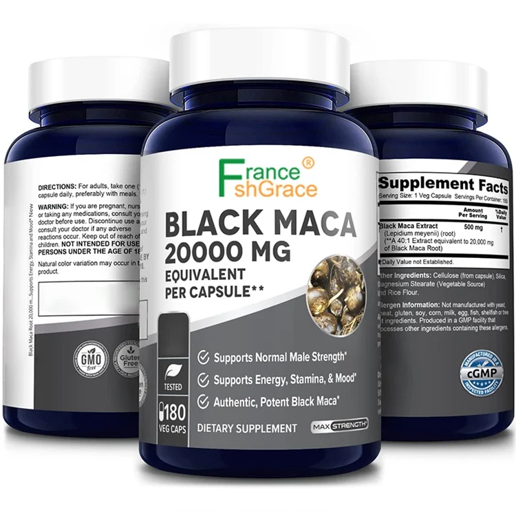 Blackmaca 160 Capsules Dietary Supplement Maxstrength Pure Potent Dietary Supplement