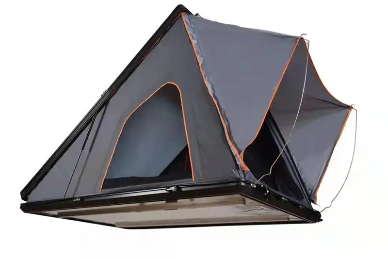 Safe Triangle Shell Camping Outdoor Rooftop Car Roof Tent Aluminum Triangle Hard Shell Roof Top Tent From China