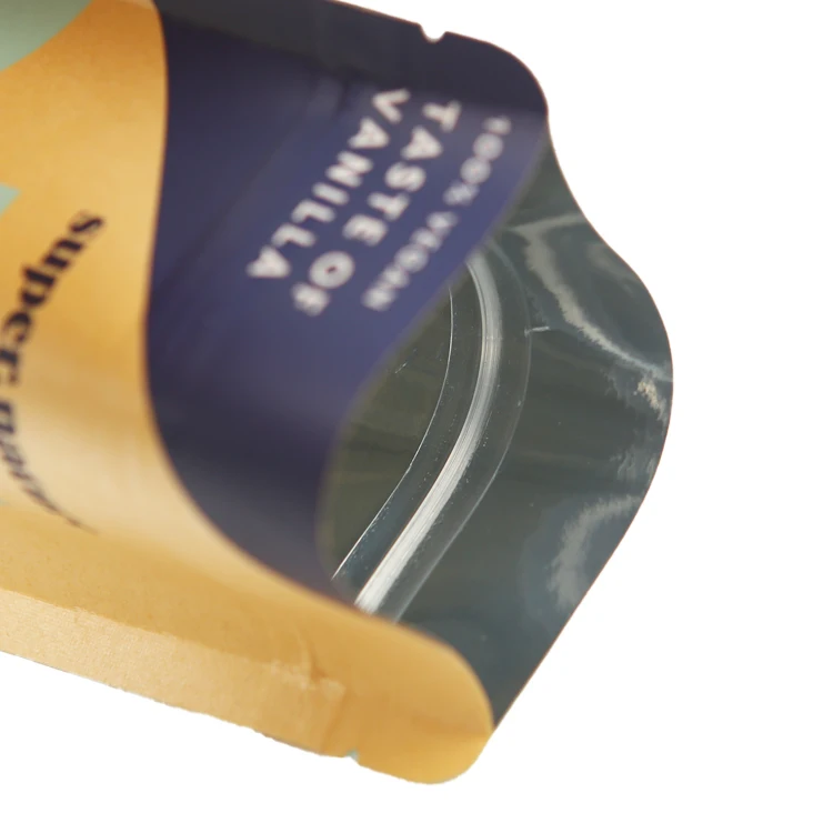 Stand up pouch zip lock biodegradable kraft paper bag