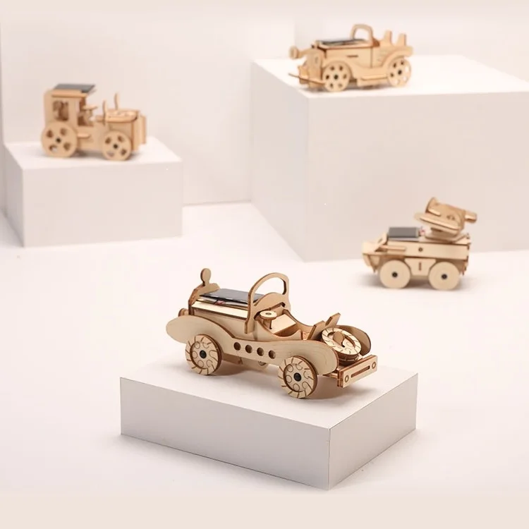 Solar Racing Car Puzzle Wooden DIY solar car