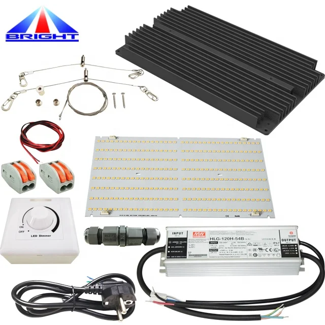 120W MW Driver&Heatsink QB288V2 Plant Grow Light LM301B LM561C LM561H LM301H LED Grow Light