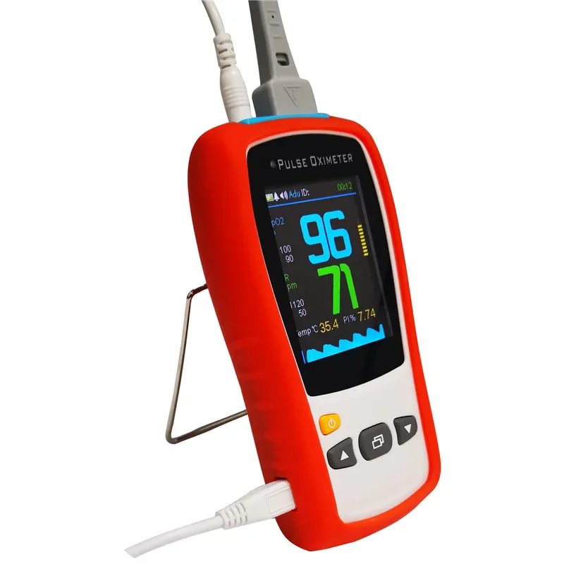 SPO2 PR TEMP 2,8 дюймов ручной новорожденный ребенок взрослый Пульсоксиметр медицинский монитор