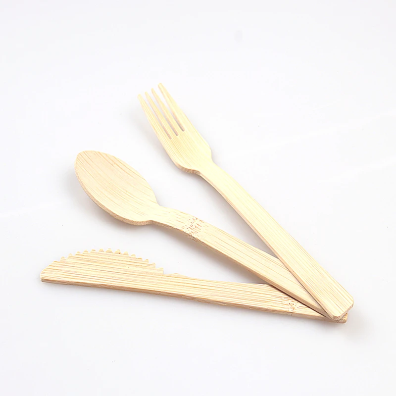 Biodegradable Disposable Wooden Cutlery utensils Natural Birch Wood spoon and fork