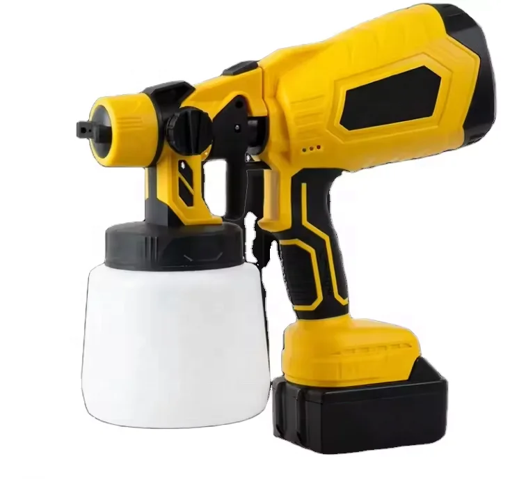 Lithium Battery Reversable Electric Portable Cordless Power Paint Spray Gun Paint Sprayer Electric Tool Set