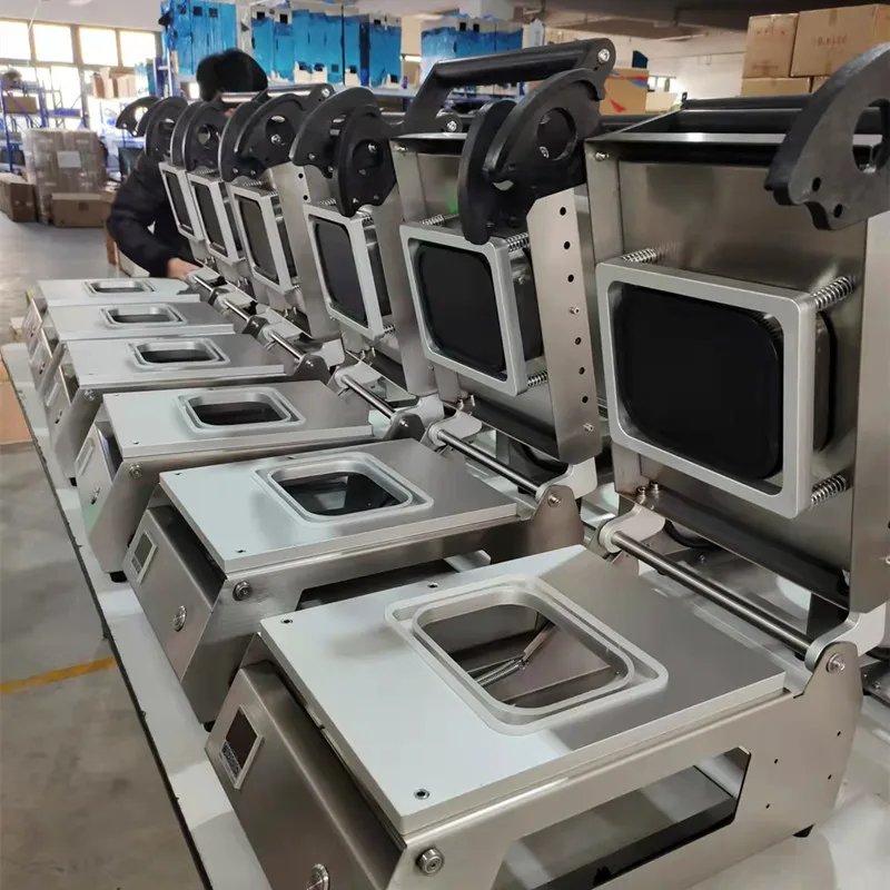 China Manual Fast Food Lunch Box/Tofu Tray Heat Sealer Packaging Machine