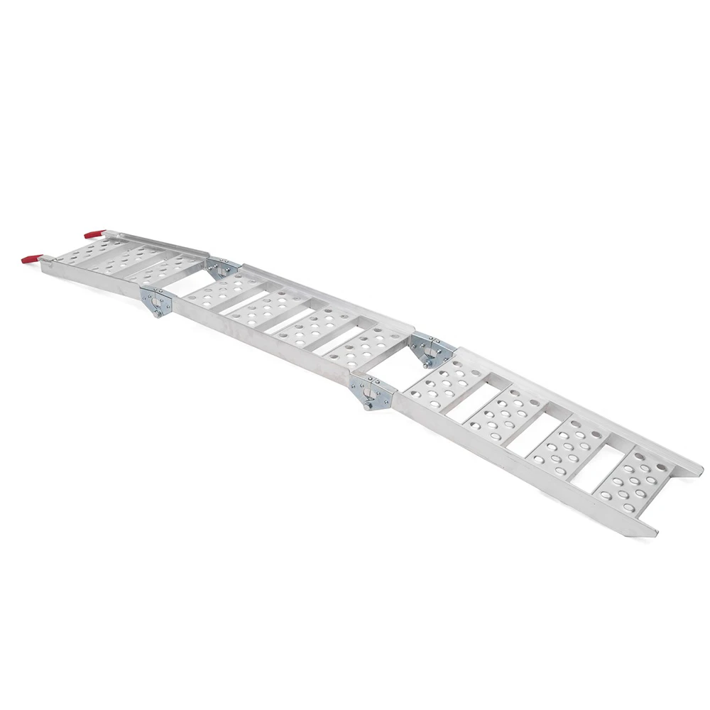 Mobile pedal folding aluminum alloy ramp ladder motorcycle up and down car ramp portable wheelchair ramp board