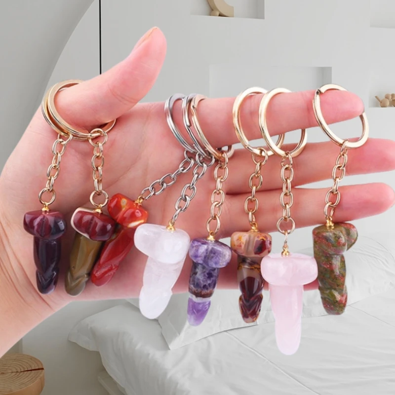 Брелок-фаллоимитатор из нержавеющей стали