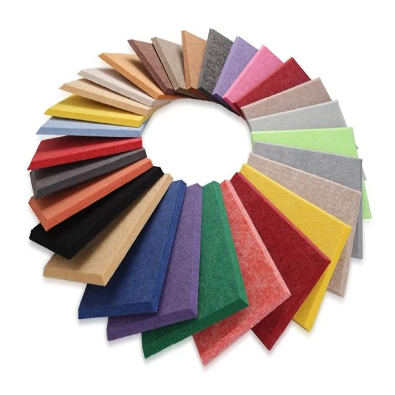 Audio -absorbing board polyester fiber felt board 1.2*2.4m*9mm color Office, kindergarten, cinema, etc.