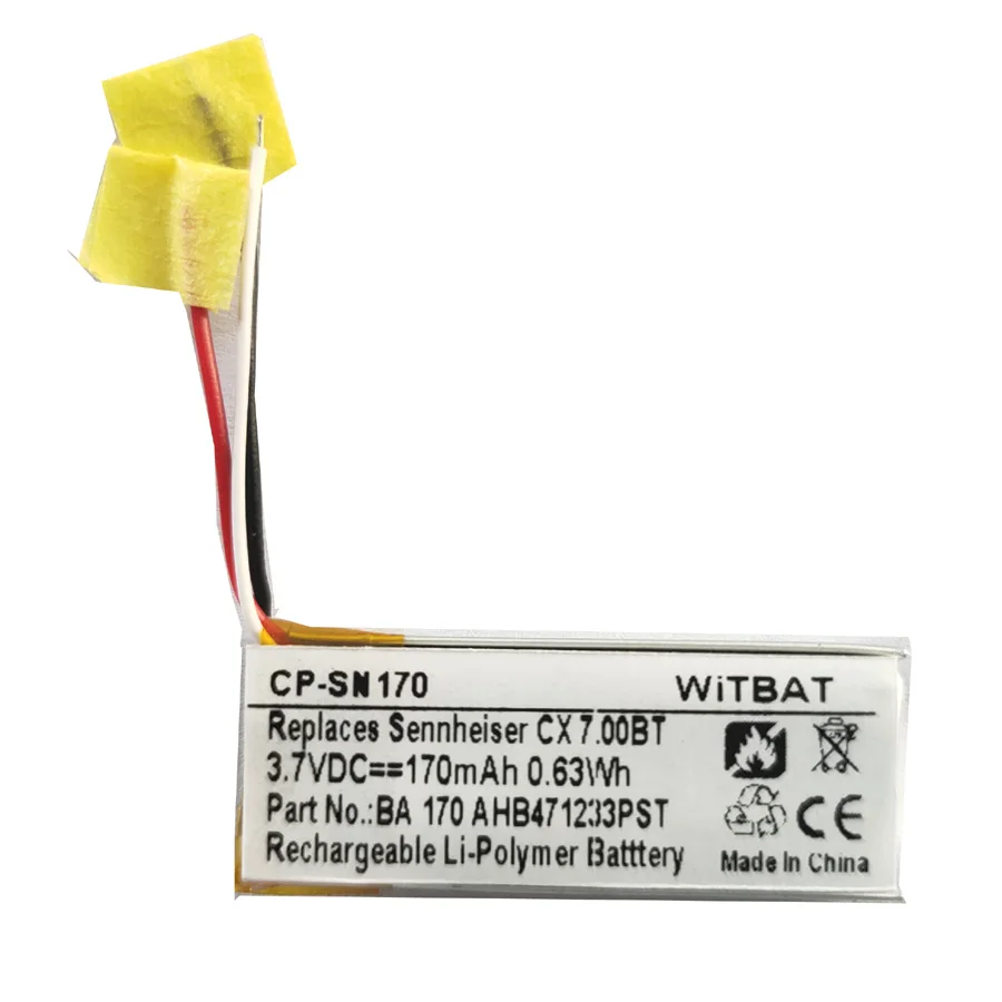 BA 170, AHB471233PST for Sennheiser Momentum In-Ear Headphone Battery
