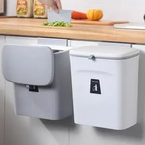 New 9L restaurant office hanging kitchen trash can plastic kitchen bin garbage trash waste bins