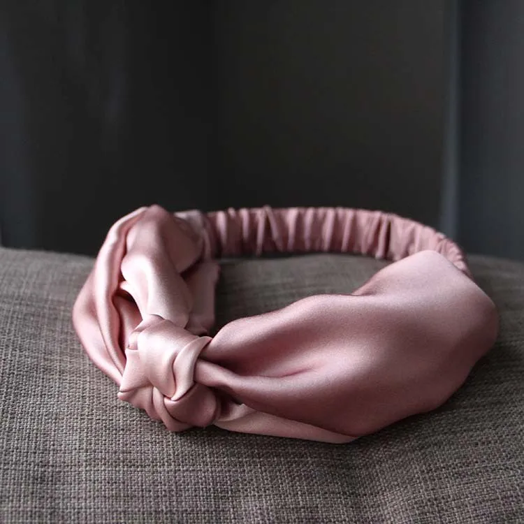 Custom Logo hair tie fashion satin hair bands for women