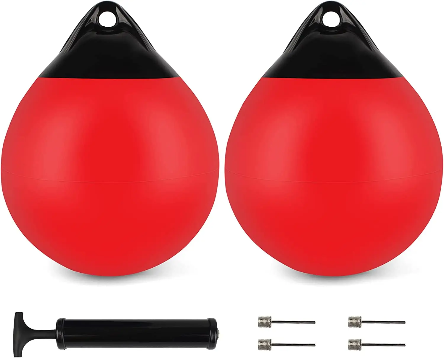 2022 Tuff End Inflatable Vinyl Boat Marker Buoy, Orange, 9 inch Diameter