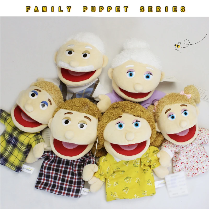Family Members Soft Plush Hand Puppets human for kids Storytelling Preschool Role Play Human Hand Puppet