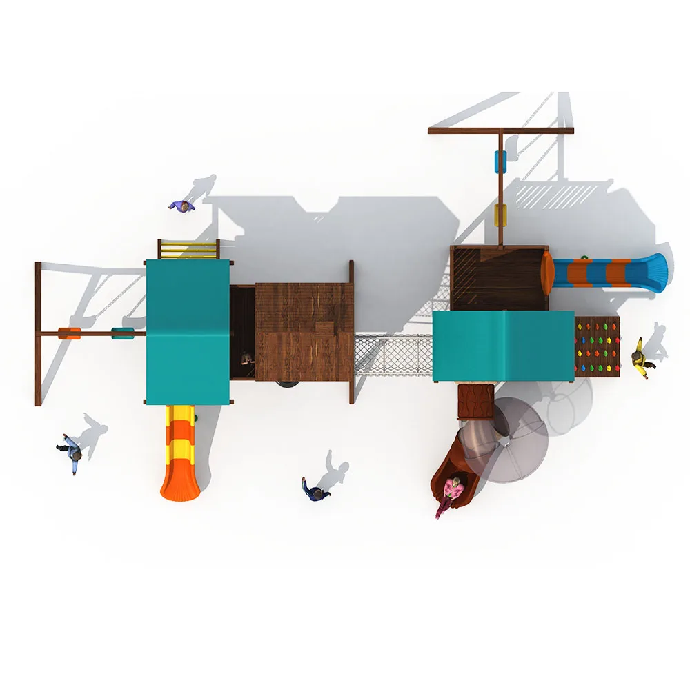 Wood Series Commercial Used Baby Playset Outdoor Wooden Playground Kids