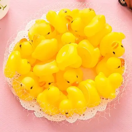  H637 Educational Gift Baby Bath Sound Toy Children Infant Squeaky Duck Home Shower Swimming Pool Mini Rubber