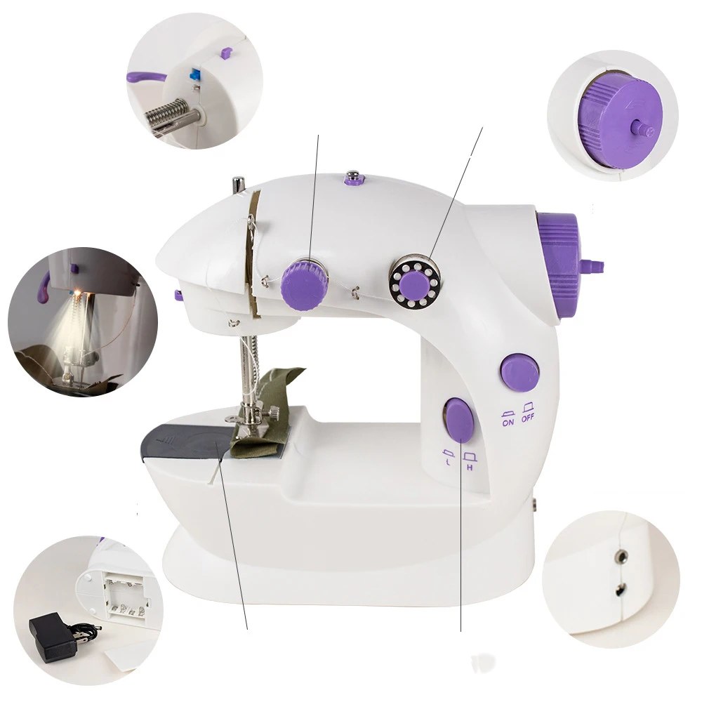 202 walking foot Electric Domestic Overlocker  Mini leather Sewing Machine Household motor for clothes  prices sewing machines