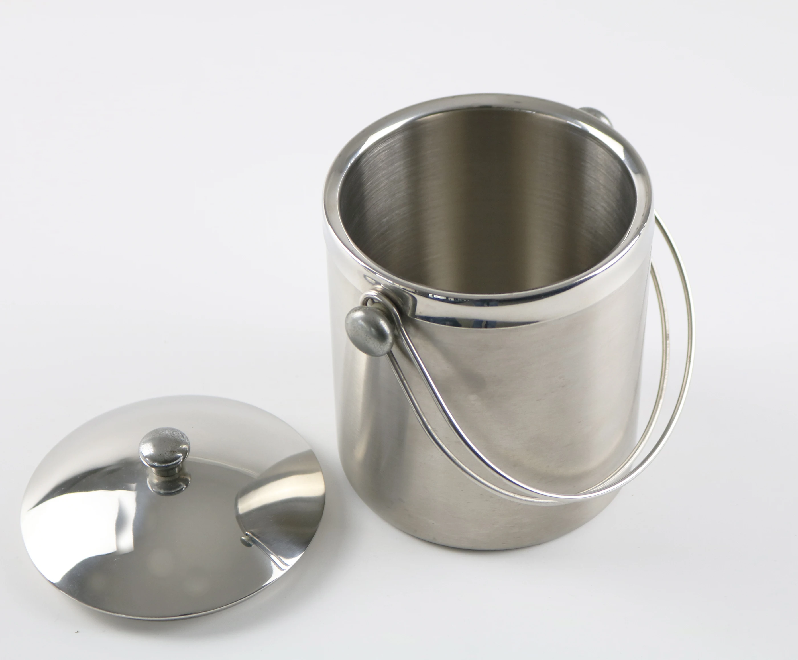 Double Wall Cylinder Chinese Wholesale Durable Stainless Steel Metal Container Champagne Wine Beer Holder Ice Cooler Bucket