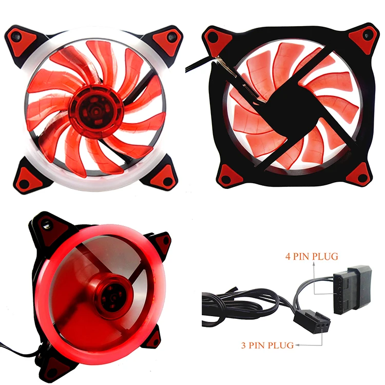 Shenzhen led 120mm 120*120*25mm pc cooling 3pin 4pin 25dBA 1200rpm for case silent fan