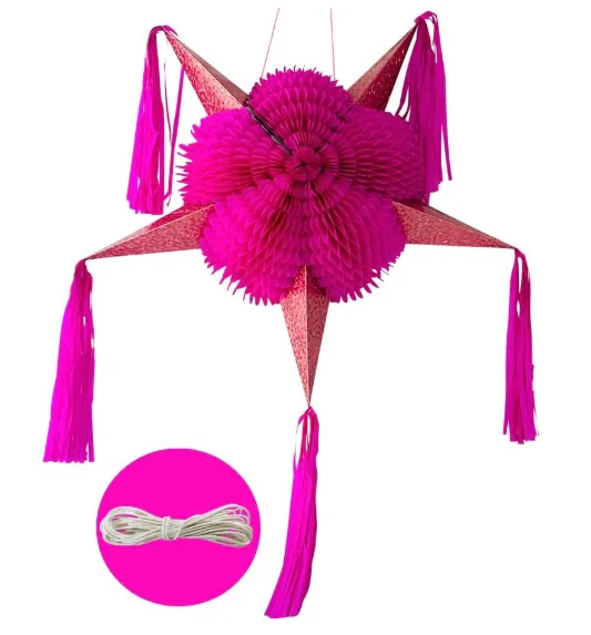 wholesale Party Mexican Star Pinata Festive Rainbow Pinatas Party Decorations foldable 32 Inch Large  Birthday Pinata for Kids B